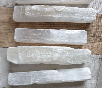 V Rough Selenite Rod (x1) | Natural Crystals | Raw Crystal Chunks