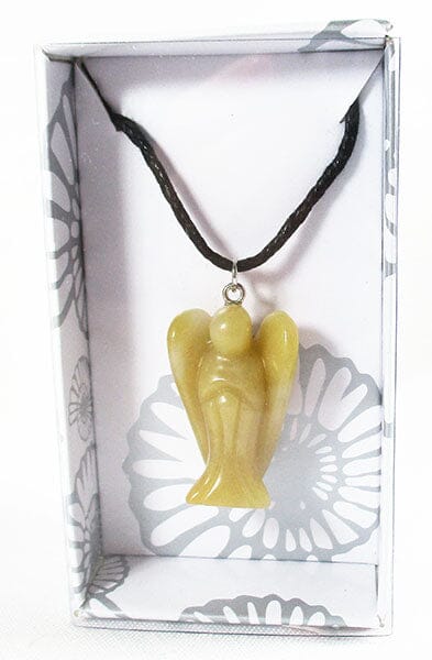 Yellow Aventurine Angel Pendant | Crystal Jewellery | Angel Pendants