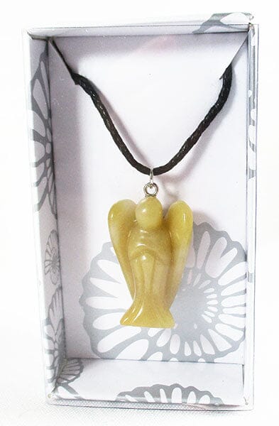 Yellow Aventurine Angel Pendant - Crystal Jewellery > Angel Pendants