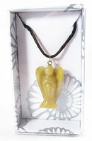 Yellow Aventurine Angel Pendant | Crystal Jewellery | Angel Pendants