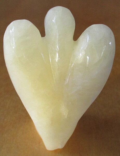Yellow Calcite Angel (Medium) - Crystal Carvings > Crystal Angels