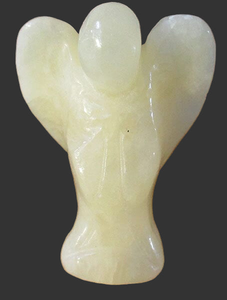 Yellow Calcite Guardian Angel (Medium) | Crystal Carvings | Crystal Angels