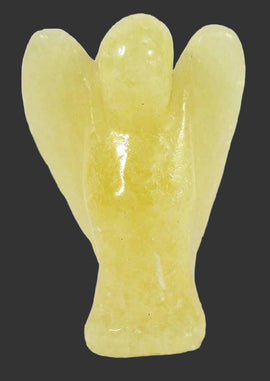 Yellow Calcite Guardian Angel (Small) | Crystal Carvings | Crystal Angels