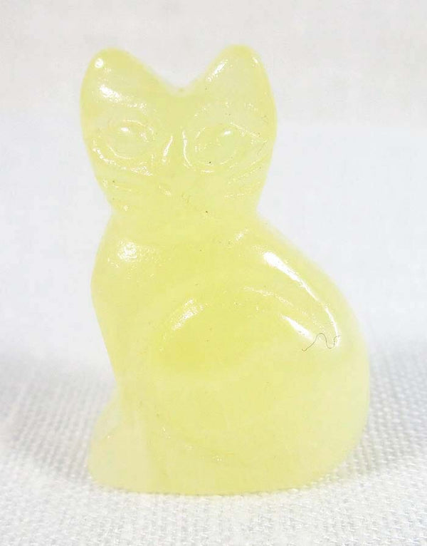 Yellow Calcite Cat (Small) - 3