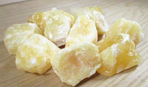 Yellow Calcite Chip (x1) Natural Crystals > Raw Crystal Chunks