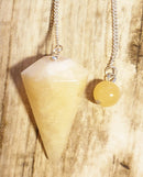 Yellow Calcite Pendulum | Dowsing | Pendulums for dowsing