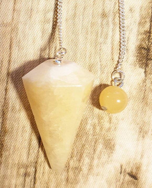 Yellow Calcite Pendulum | Dowsing | Pendulums for dowsing