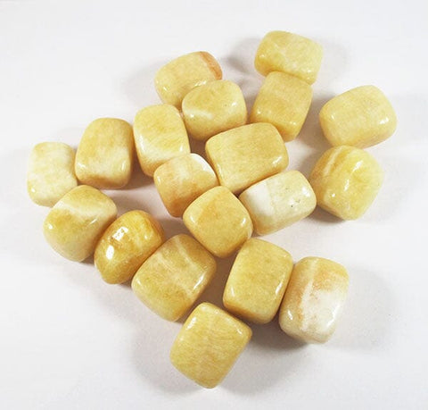 Yellow Calcite Tumble Stones (X3) Cut & Polished Crystals > Polished Crystal Tumble Stones