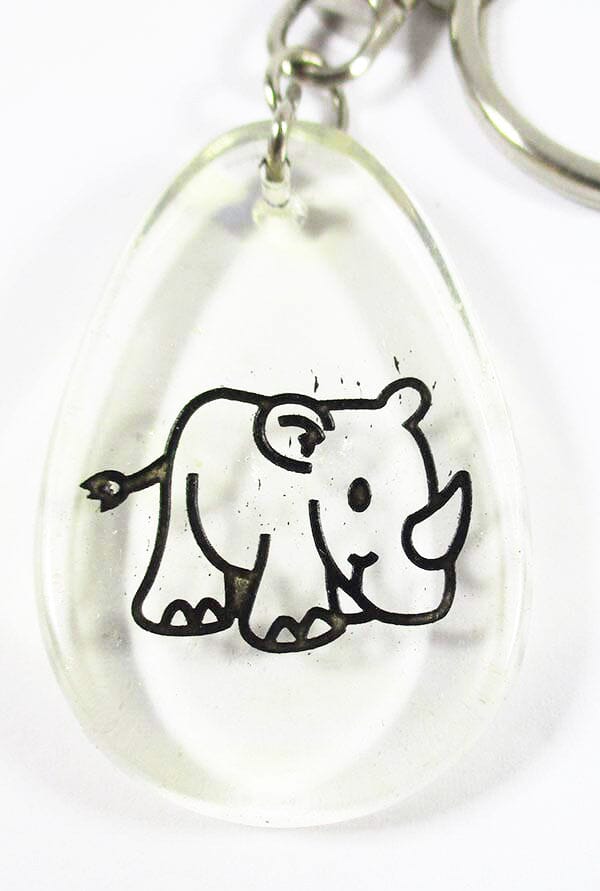 Yellow Opalite Rhino Keyring - Others > Keyrings & Clip-On Crystals