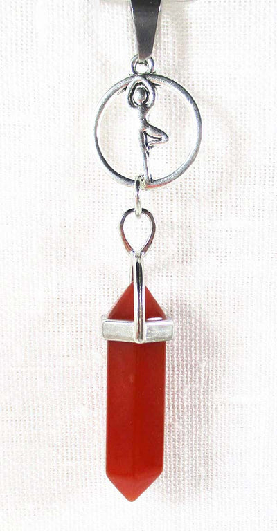 Yoga Pose Carnelian Pendant | Crystal Jewellery | Point Pendants