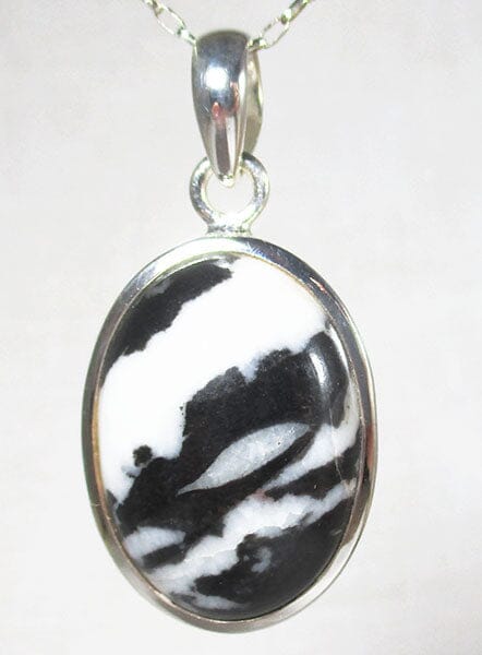 Zebra Jasper Oval Pendant - Crystal Jewellery > Crystal Pendants